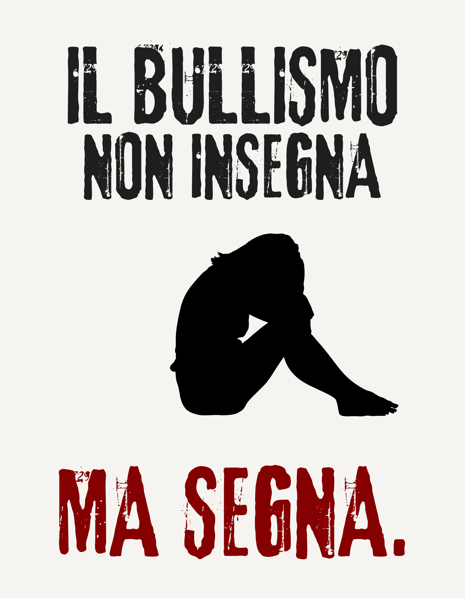 Slogan realizzato dalla classe 1AT sul tema del bullismo