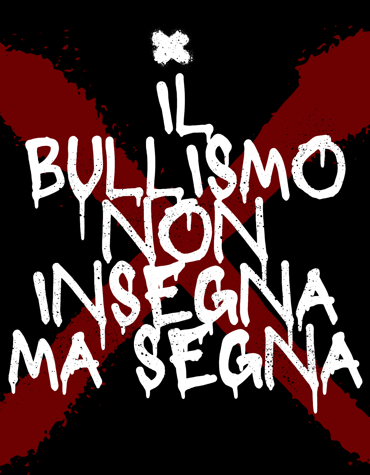Slogan realizzato dalla classe 1AT sul tema del bullismo
